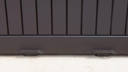 Keter Comfy - Arcón exterior, Baúl almacenaje, Capacidad 270L, Resina, Color marrón, Ordenación jardín y terraza, 44.7 x 116.7 x 57 cm