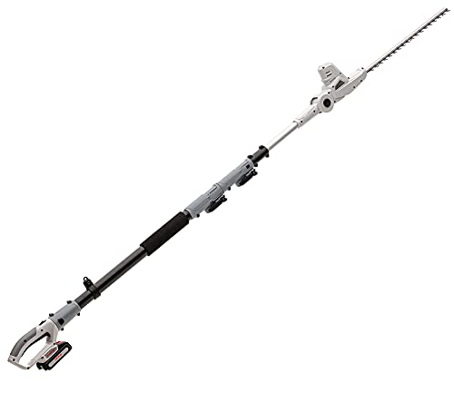 IKRA cortasetos telescópico ICPH 2040 incl. Batería de 20 V, estación de carga de la batería y correa para el hombro