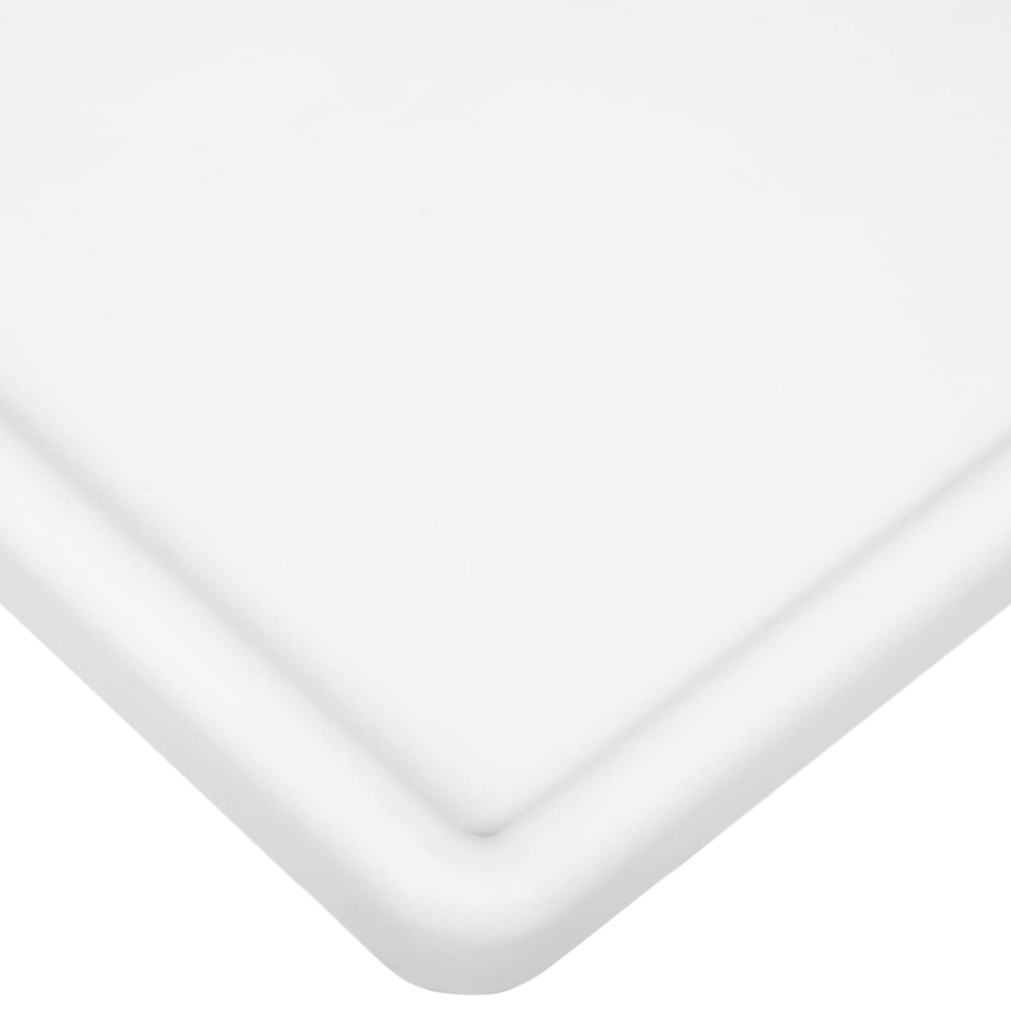 PrimeMatik - Mesa Rectangular de Polipropileno para balcón 52x40cm Blanco