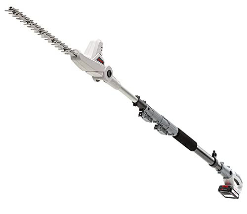 IKRA cortasetos telescópico ICPH 2040 incl. Batería de 20 V, estación de carga de la batería y correa para el hombro