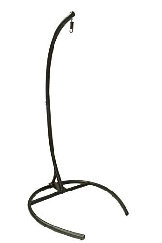 SH&G - Silla plegable de ratán para colgar huevos, silla colgante de acero, cesta acolchada de mimbre para huevos, asiento y soporte