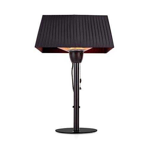 blumfeldt Loras Style - Calefactor eléctrico infrarrojo, Potencia de 1500 W, hasta 30 m², Sistema ComfortHeat, Cuerda de tracción, Pantalla con Cubierta de Tela, Negro