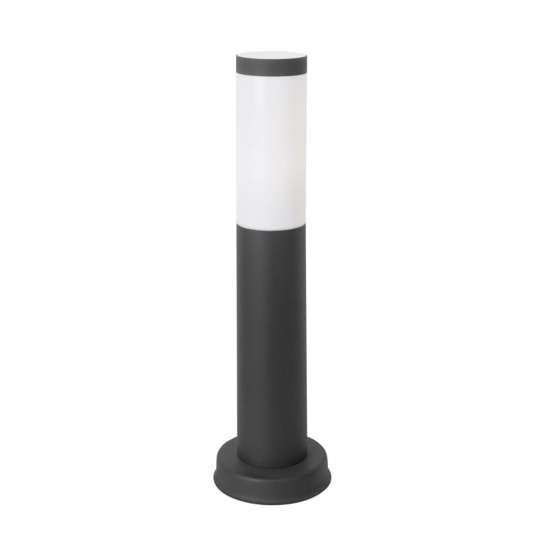 FORLIGHT Koral Baliza Exterior para Jardín Resistente al Agua IP55. Poste de Luz para Sendero y Camino. Lámpara Bolardo de Acero Inoxidable Gris Urbano 23W. Farolillo Moderno Zonas de Paso