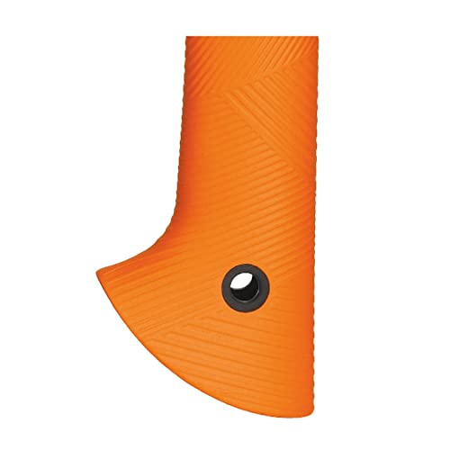 Fiskars Hacha 2,4 kg, Con estuche de almacenamiento y transporte, Longitud: 77 cm, Capa antiadherente, Cuchilla de acero/Mango de fibra de vidrio, Negro/Naranja, X25–XL, 1015643