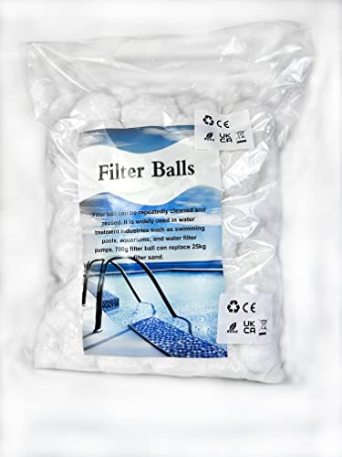 DazSpirit Bola De Filtro Para Piscina 700g Bolas De Filtro, Filter Balls Alternative Para 25Kg Filtro De Arena, Bolas Filtrantes Para Piscina, Filtro De Arena Para Piscina, Medios, Filtrado De Agua