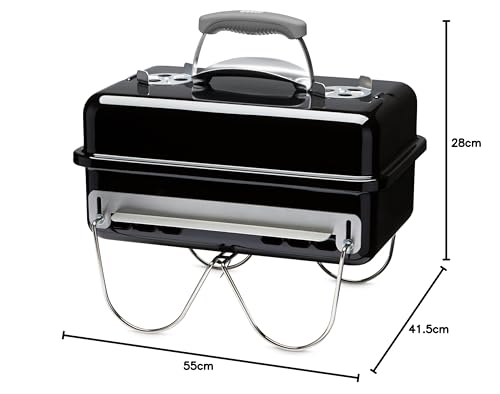 Weber Go-Anywhere Barbacoa de Carbón,portátil, 42 x 26 cm, Negro 1131004