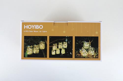 HOYIBO Farolillos Solares para Jardin - 6 Piezes 30 Led Iluminacion Impermeable Ip65 Lámparas Solares Exterior para Decorativas Navidad Habitacion Fiesta Terraza Jardín Bodas Hogar Arboles
