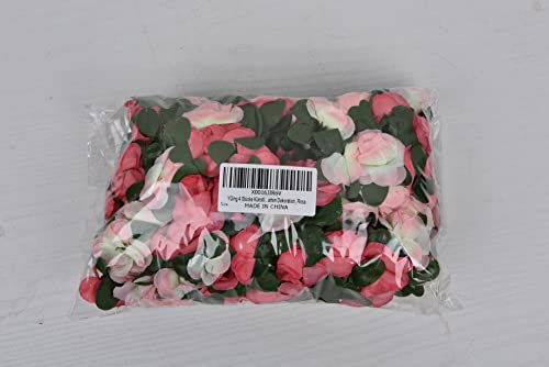 YQing 4 Piezas Artificiales Rosas Flores Guirnalda, 250cm Rosas Falsas Artificial Flor Rosa Vid Planta con Hojas de Hiedra Verde para la decoración del jardín del Banquete de Boda (Rosado)
