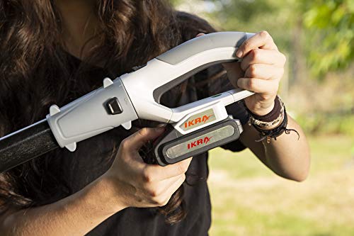 IKRA cortasetos telescópico ICPH 2040 incl. Batería de 20 V, estación de carga de la batería y correa para el hombro