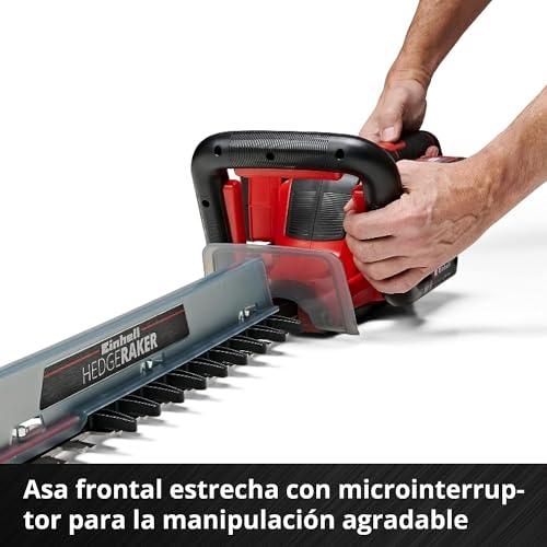 Einhell Cortasetos con batería GE-CH 36/65 Li-Solo Power X-Change (36 V, 65 cm de longitud de corte, 30 mm distancia entre dientes, mango giratorio, colector de recortes, sín batería)