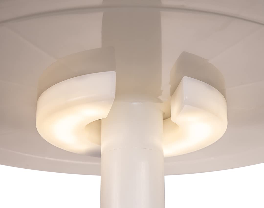 Keter, Cool Bar, Mesa Nevera para Exterior y Jardín iluminada, Color Blanco, Capacidad 30 L, 45 latas, De 52 x 42 x 52 cm