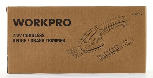 WORKPRO - Cizalla para césped con 2 Cuchillas, batería de 1500 mAh, Cargador para Corte, podado