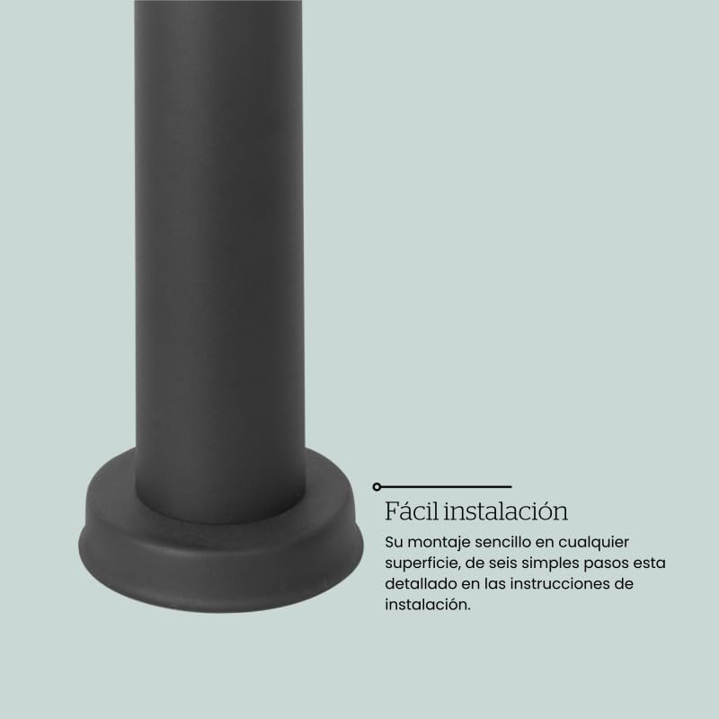 FORLIGHT Koral Baliza Exterior para Jardín Resistente al Agua IP55. Poste de Luz para Sendero y Camino. Lámpara Bolardo de Acero Inoxidable Gris Urbano 23W. Farolillo Moderno Zonas de Paso