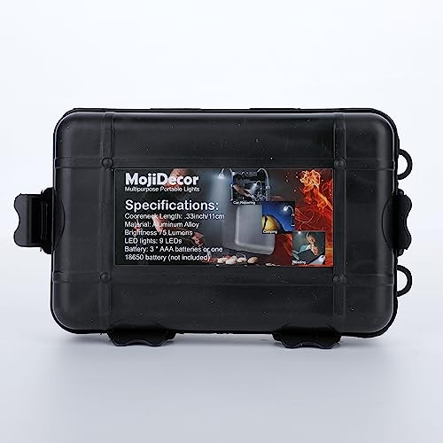 MojiDecor Luz de Parrilla, 2 Unidades MagnéTico 360 Grado Ajustable Llevó LáMpara de Luz con LED para Exteriores, Barbacoa, Accesorio, Negro