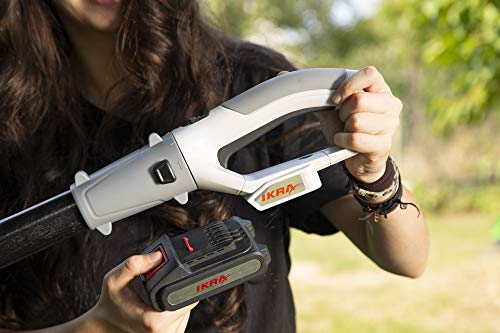 IKRA cortasetos telescópico ICPH 2040 incl. Batería de 20 V, estación de carga de la batería y correa para el hombro