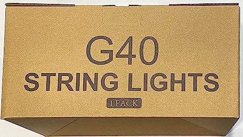GLUROO 15M Guirnaldas Luminosas de Exterior, Cadena de Luces Exterior con 26 Bombillas E12 de Plástico Inastillable G40, Impermeable IP45 Guirnaldas Luces LED para de Jardines Patios Bares Fiestas