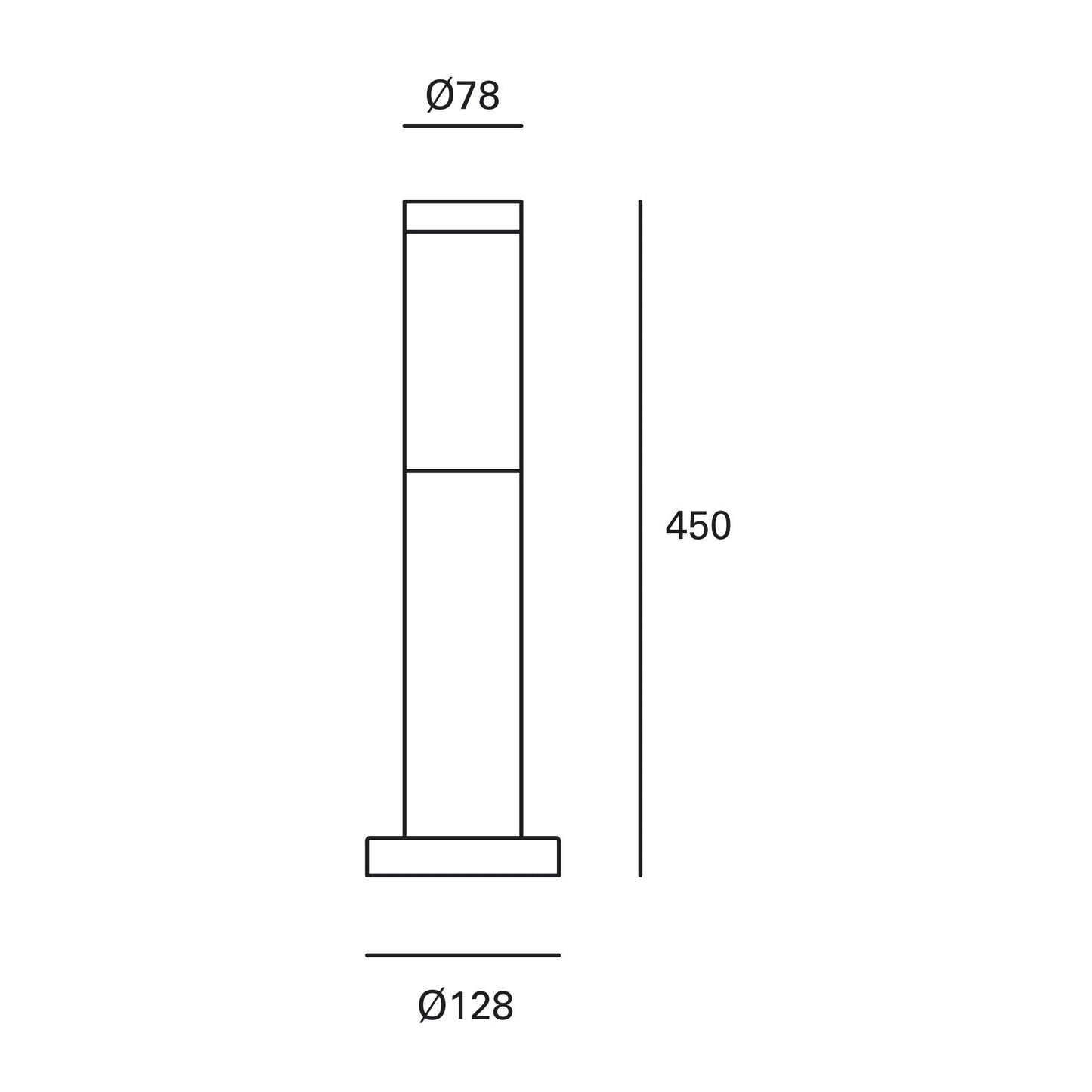 FORLIGHT Koral Baliza Exterior para Jardín Resistente al Agua IP55. Poste de Luz para Sendero y Camino. Lámpara Bolardo de Acero Inoxidable Gris Urbano 23W. Farolillo Moderno Zonas de Paso