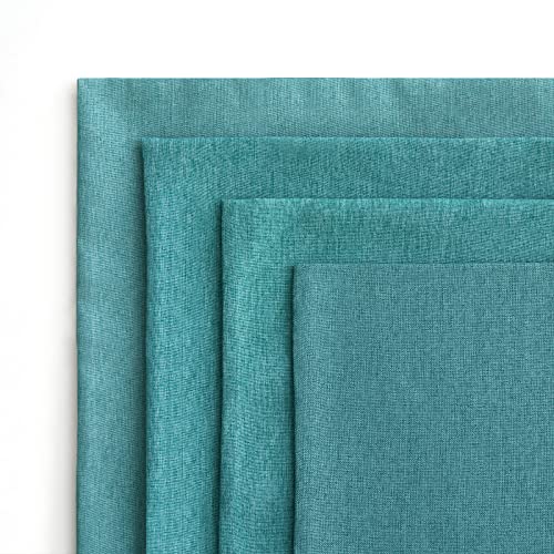 MIULEE Funda de Cojines Exterior Impermeable Fundas de Almohada Sofa Decorativo Lino de Imitación Duradero Cremallera Oculta para Jardin Terraza Salon Silla Cama Oficina 45x45cm 4 Piezas Azul Claro