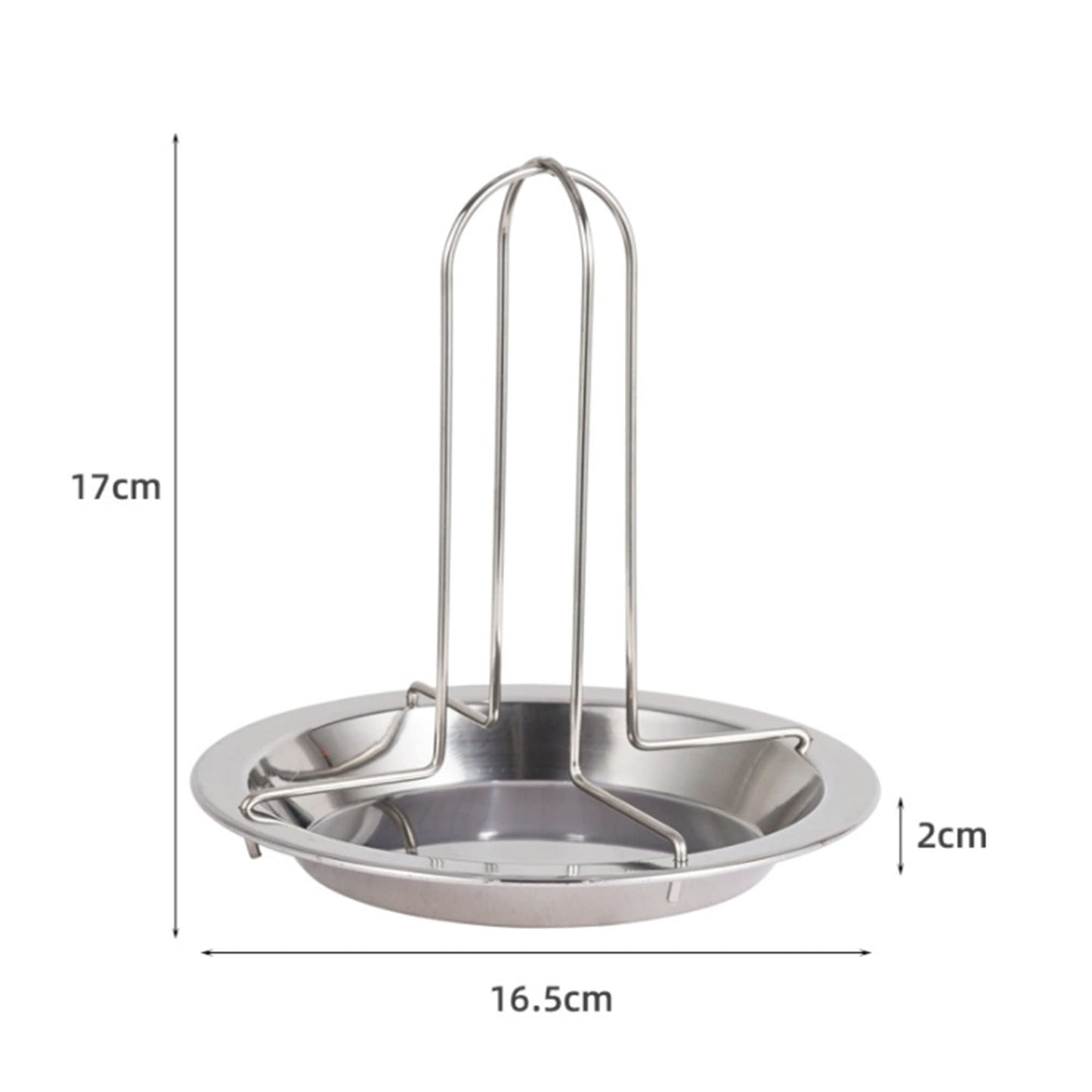 XFLYP Pollo Barbacoa Soporte, Posavasos de Acero Inoxidable para Pollo con Bandeja de Goteo, Asador Vertical de Pollo, Barbacoa y Accesorio para Parrilla