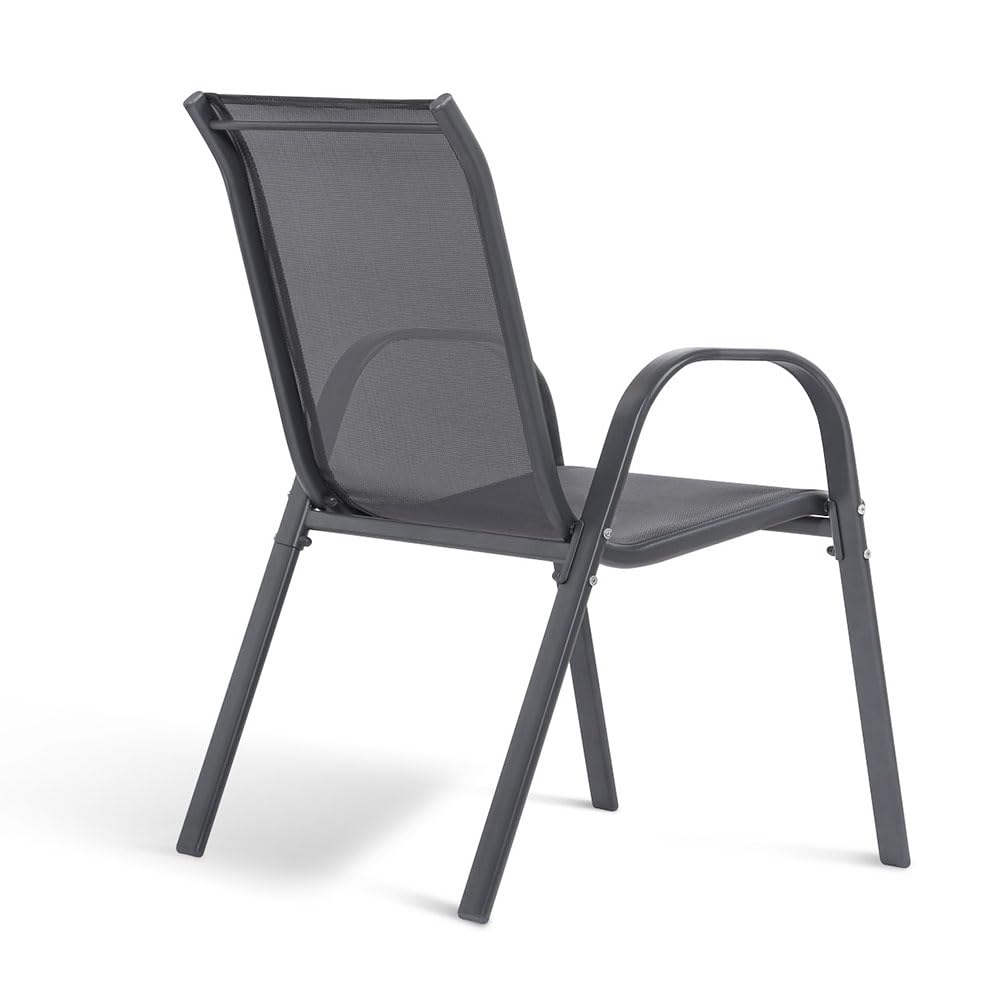 TERRE JARDIN Mesa de jardín Extensible de Vidrio con 4 sillas