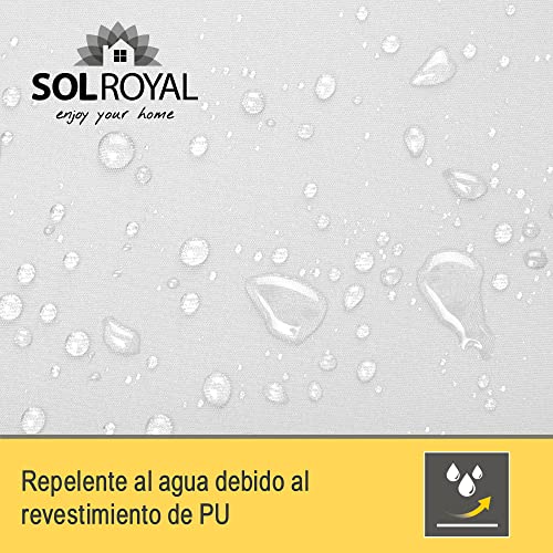 Sol Royal Malla ocultacion Mallas Protecciรณn Visual Balcon SolVision PB2 PES Pantalla Opaca 300x90 cm Blanco balcรณn privacidad con Ojales Cuerdas