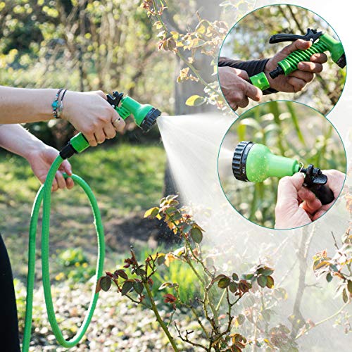 Navaris Manguera de jardín Extensible - Flexible Manguera de 7.5M con 7 Funciones de riego - para regar o Lavar el Coche con Agua a presión