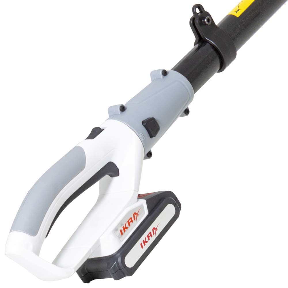 IKRA cortasetos telescópico ICPH 2040 incl. Batería de 20 V, estación de carga de la batería y correa para el hombro