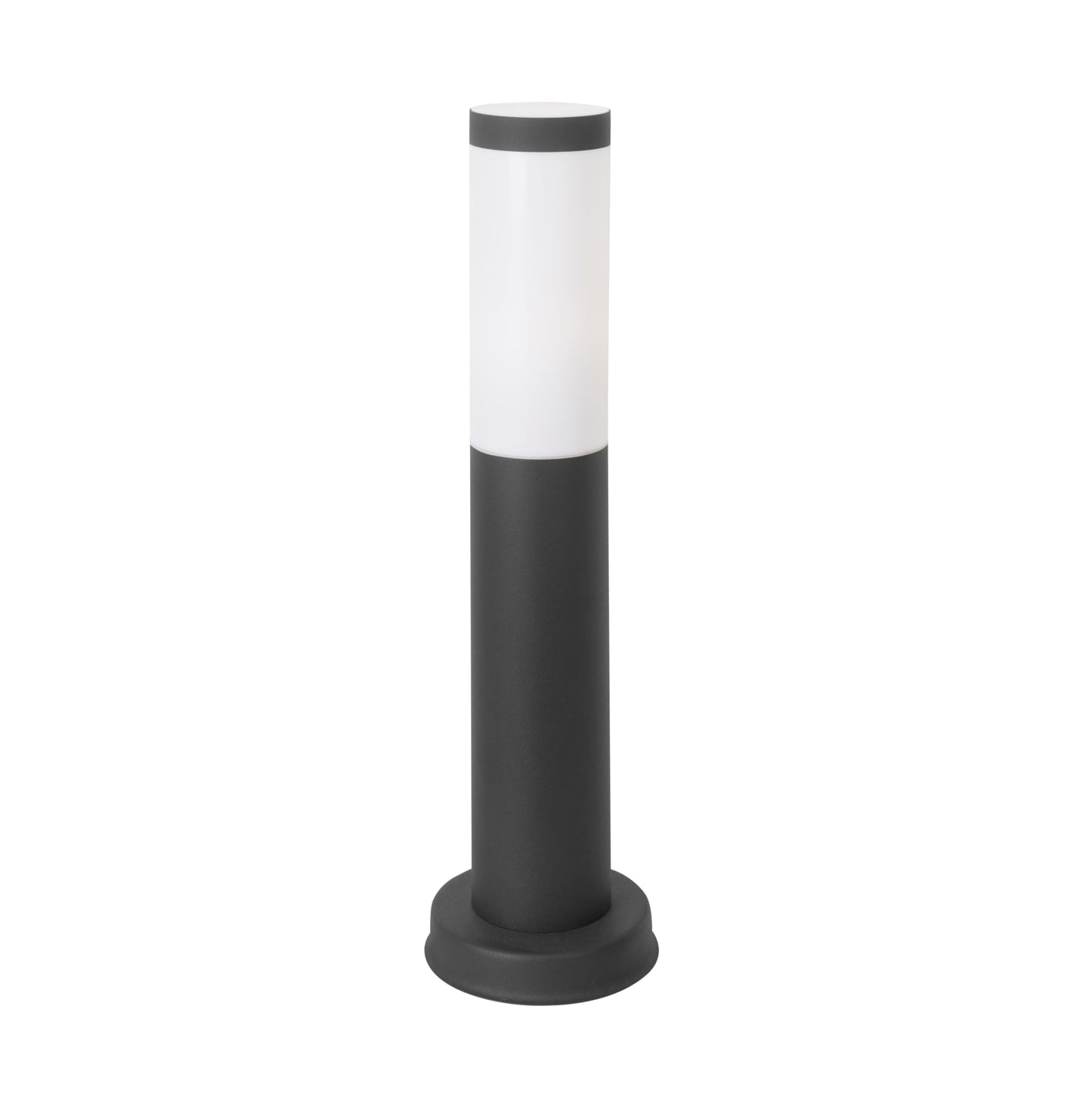 FORLIGHT Koral Baliza Exterior para Jardín Resistente al Agua IP55. Poste de Luz para Sendero y Camino. Lámpara Bolardo de Acero Inoxidable Gris Urbano 23W. Farolillo Moderno Zonas de Paso