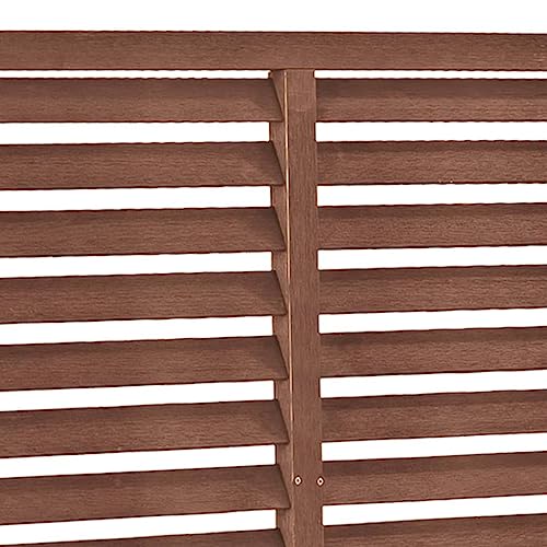 vidaXL Valla de Lamas Listones Panel Cerca sin Poste Repuesto Sombra Patio Jardín Persianas Pantalla Cortavientos Biombo WPC Marrón 180x180 cm