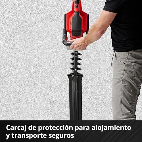 Einhell Cortasetos con batería GE-CH 36/65 Li-Solo Power X-Change (36 V, 65 cm de longitud de corte, 30 mm distancia entre dientes, mango giratorio, colector de recortes, sín batería)