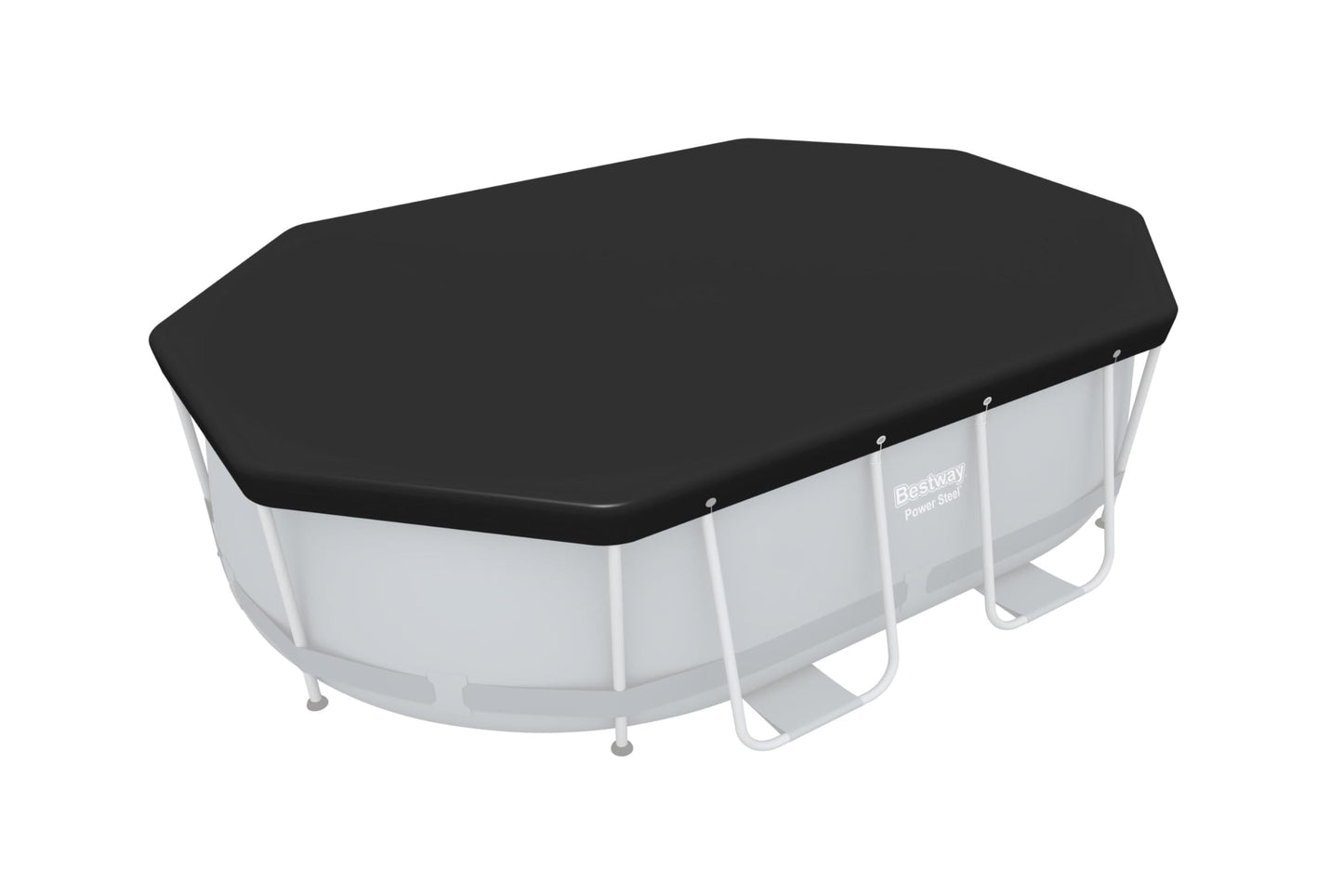 Bestway Cubierta de piscina Flowclear para piscinas ovaladas Power Steel, 10 pies