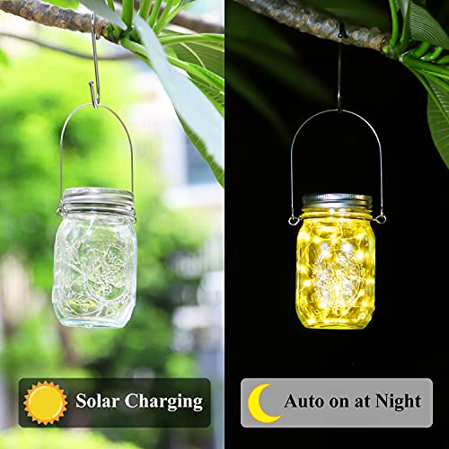HOYIBO Farolillos Solares para Jardin - 6 Piezes 30 Led Iluminacion Impermeable Ip65 Lámparas Solares Exterior para Decorativas Navidad Habitacion Fiesta Terraza Jardín Bodas Hogar Arboles