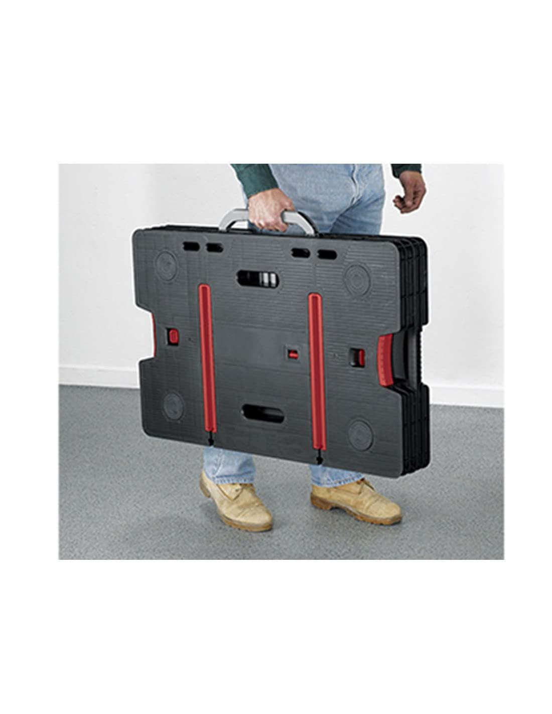 Keter- Mesa de herramientas plegable; 85 x 55,5 x 11,2 cm (cerrado) - 91 x 55,5 x 75,5 cm (abierto); Resistencia 450 Kg; Color negro