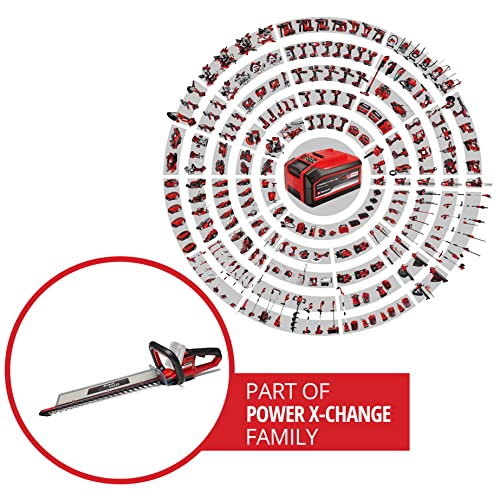Einhell Cortasetos con batería ARCURRA 18/55 Power X-Change (18 V, 55 cm de longitud de corte, 18 mm distancia entre dientes, colector de recortes, asa frontal estrecha, sín batería)