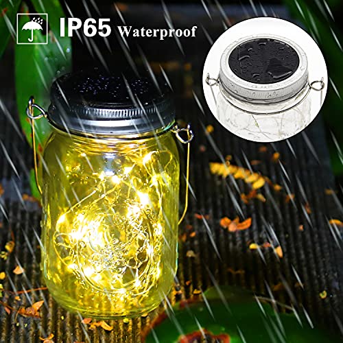 HOYIBO Farolillos Solares para Jardin - 6 Piezes 30 Led Iluminacion Impermeable Ip65 Lámparas Solares Exterior para Decorativas Navidad Habitacion Fiesta Terraza Jardín Bodas Hogar Arboles