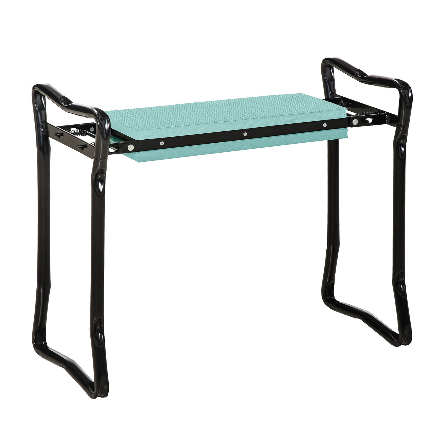 Outsunny Taburete Reclinatorio de Jardín Portátil y Plegable Banco de Rodillas Asiento de Jardín Kneeler Carga 150kg con Almohadilla de Espuma EVA para Proteger Las Rodillas y la Ropa de Manchas