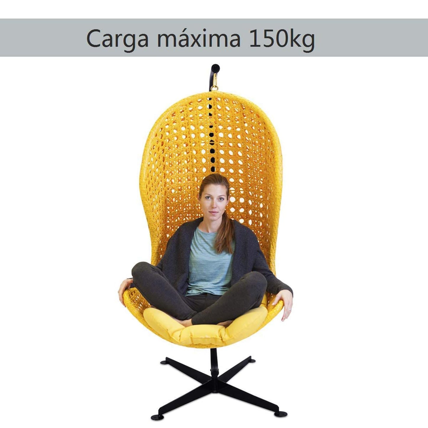 COSTWAY Soporte para Silla Colgante Hamaca Carga hasta 150KG Marco de Silla Columpio para Patio Jardín Playa