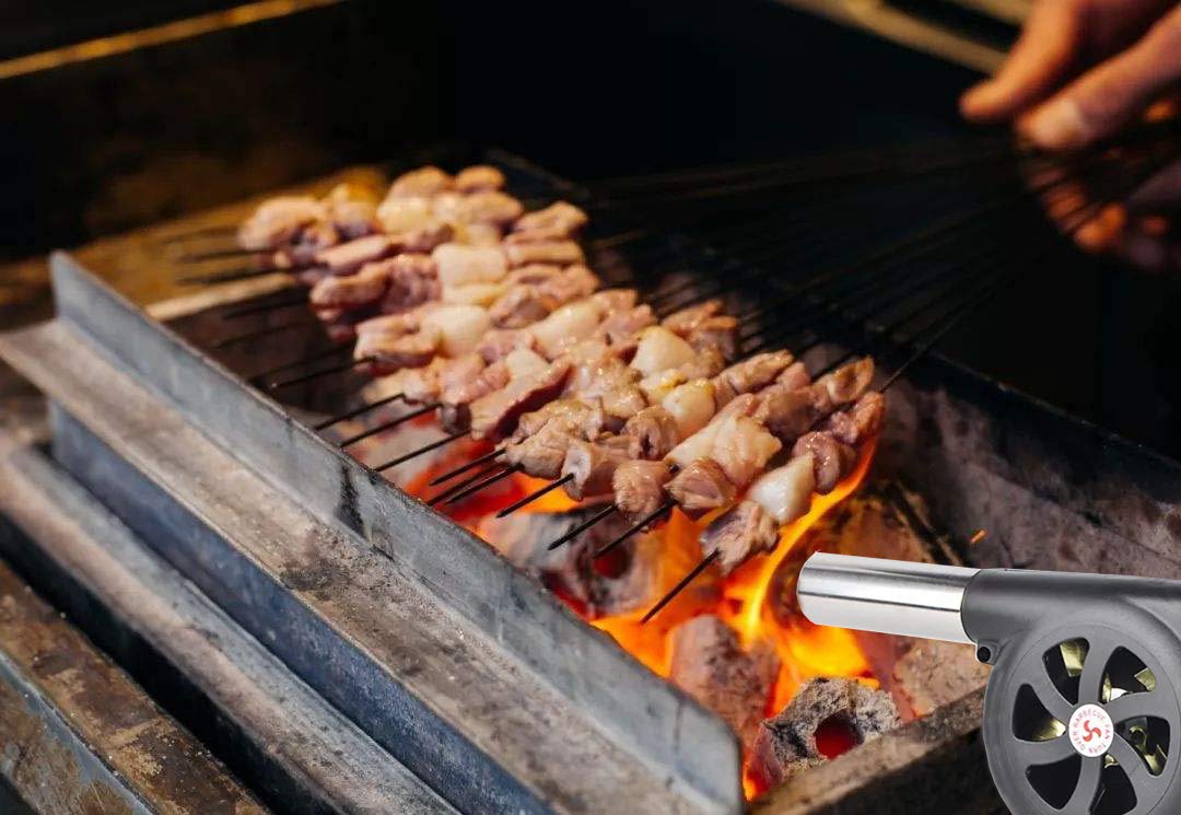 MMSGA Ventilador de barbacoa manual, ventilador de barbacoa Portátil, Camping herramientas de fuego,adecuado para cocinar al aire libre, barbacoa, chimenea herramientas más ligeras