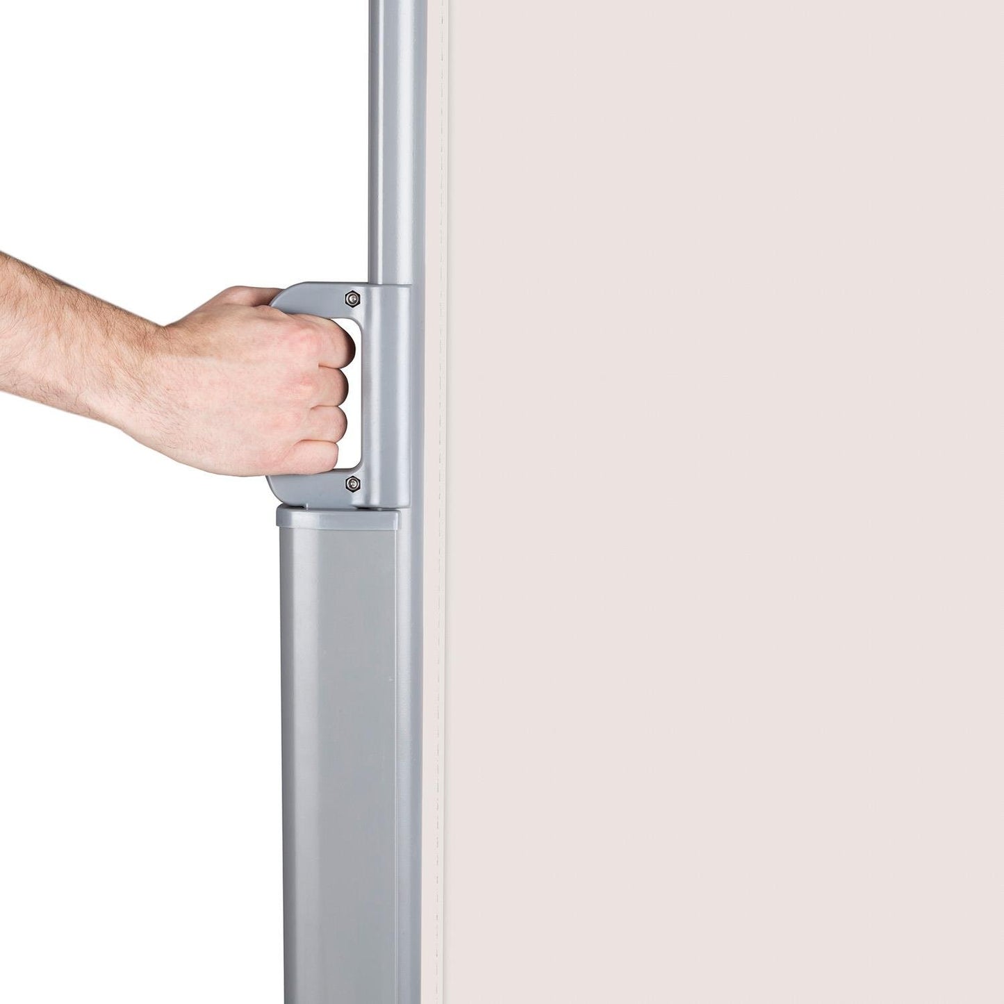 blumfeldt Bari 320 Cortavientos Jardin toldo Lateral terraza Enrollable (Superficie Lona 300x200cm, Mecanismo Muelle desplegable, Incluye Material de Montaje, Sombra Cuadro Aluminio, Tela Beis Crema)