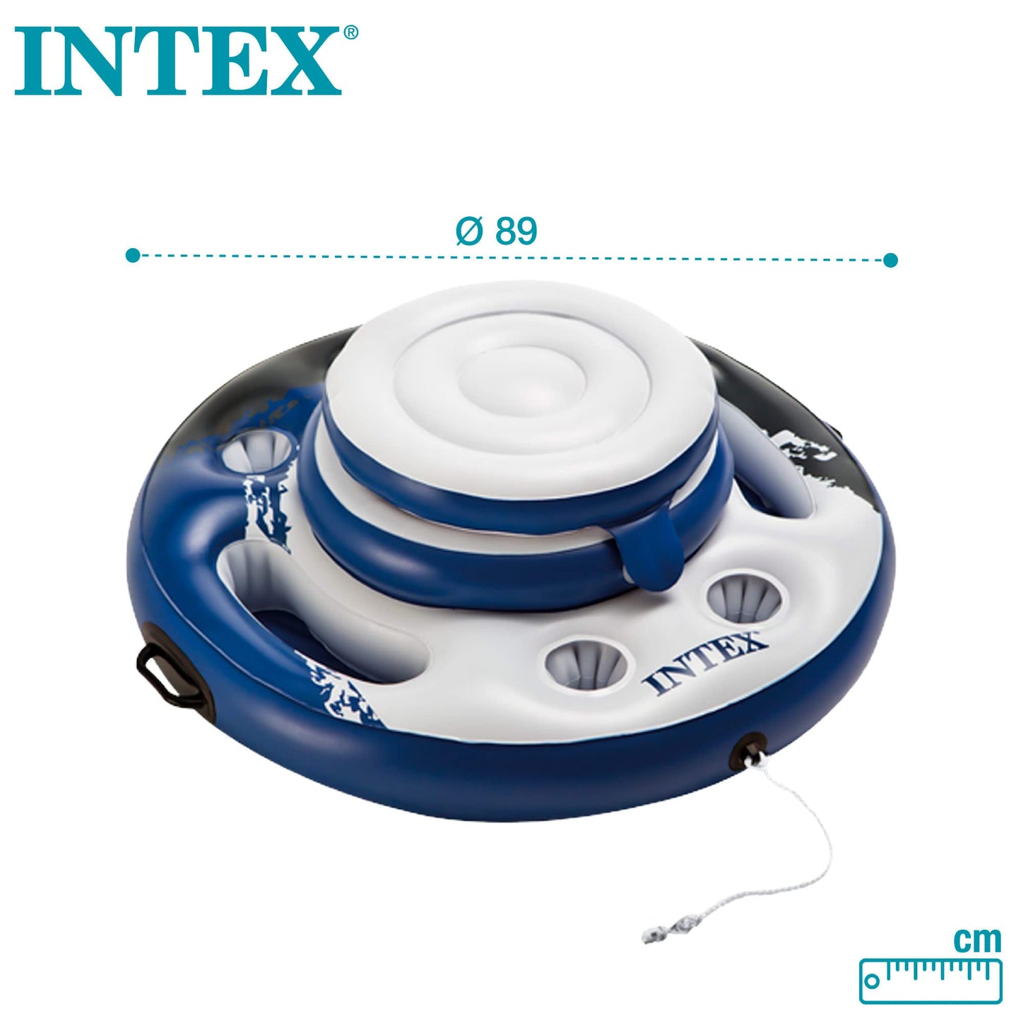 Intex Nevera hinchable mega chill, gama river run, diámetro 89 cm (56822)