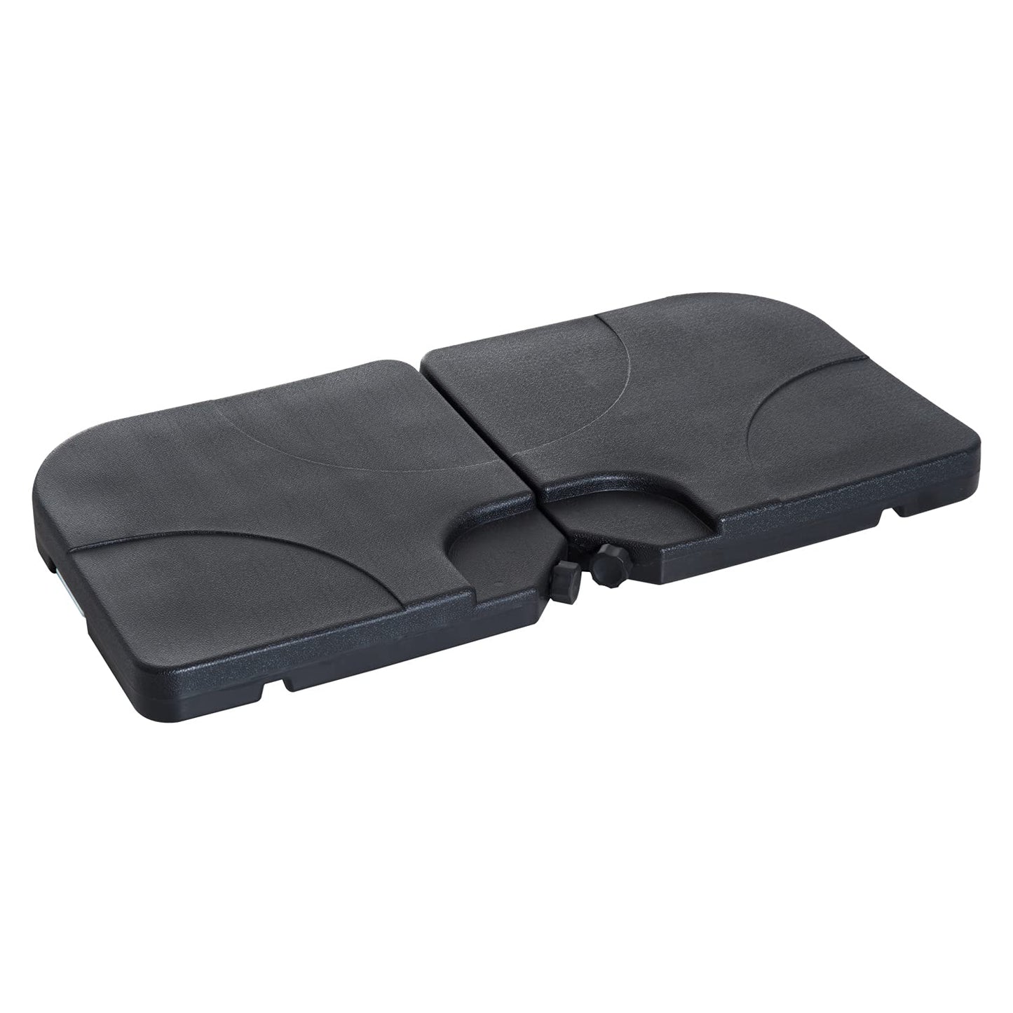 Outsunny Base de Sombrilla o Pie para Parasol Tipo Soporte de 4 Piezas de plástico 100x100x7,5 cm Negro