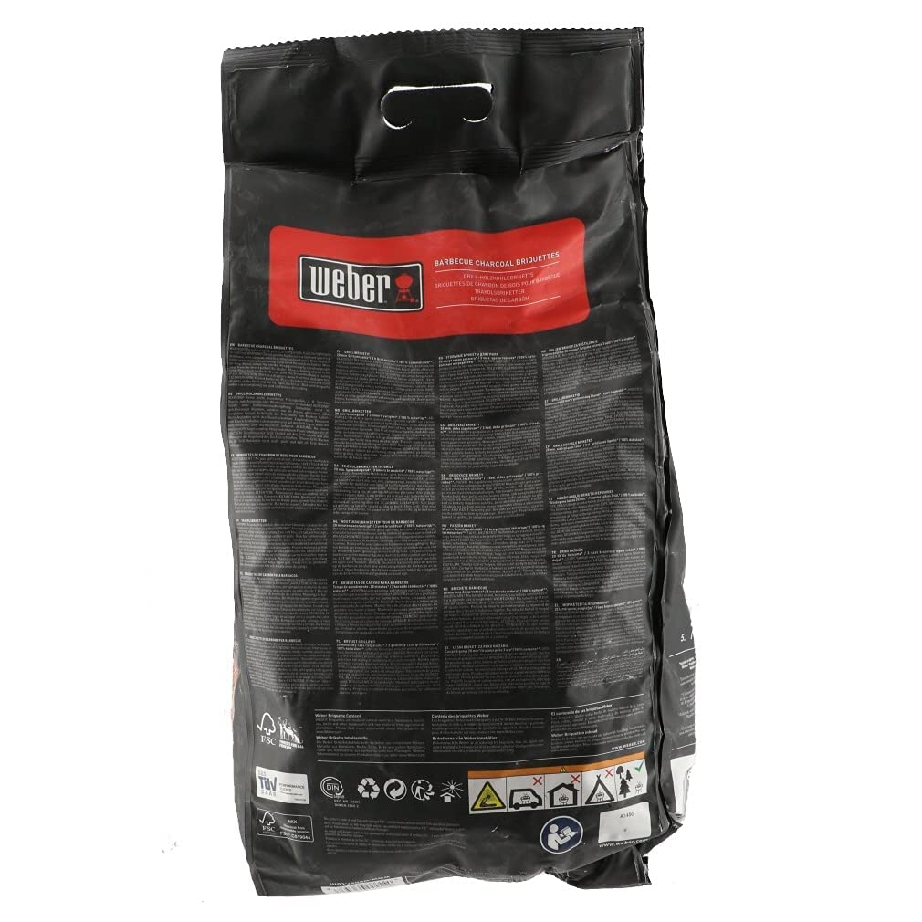 Weber 1759070 - Briquetas 4 kg, Negro