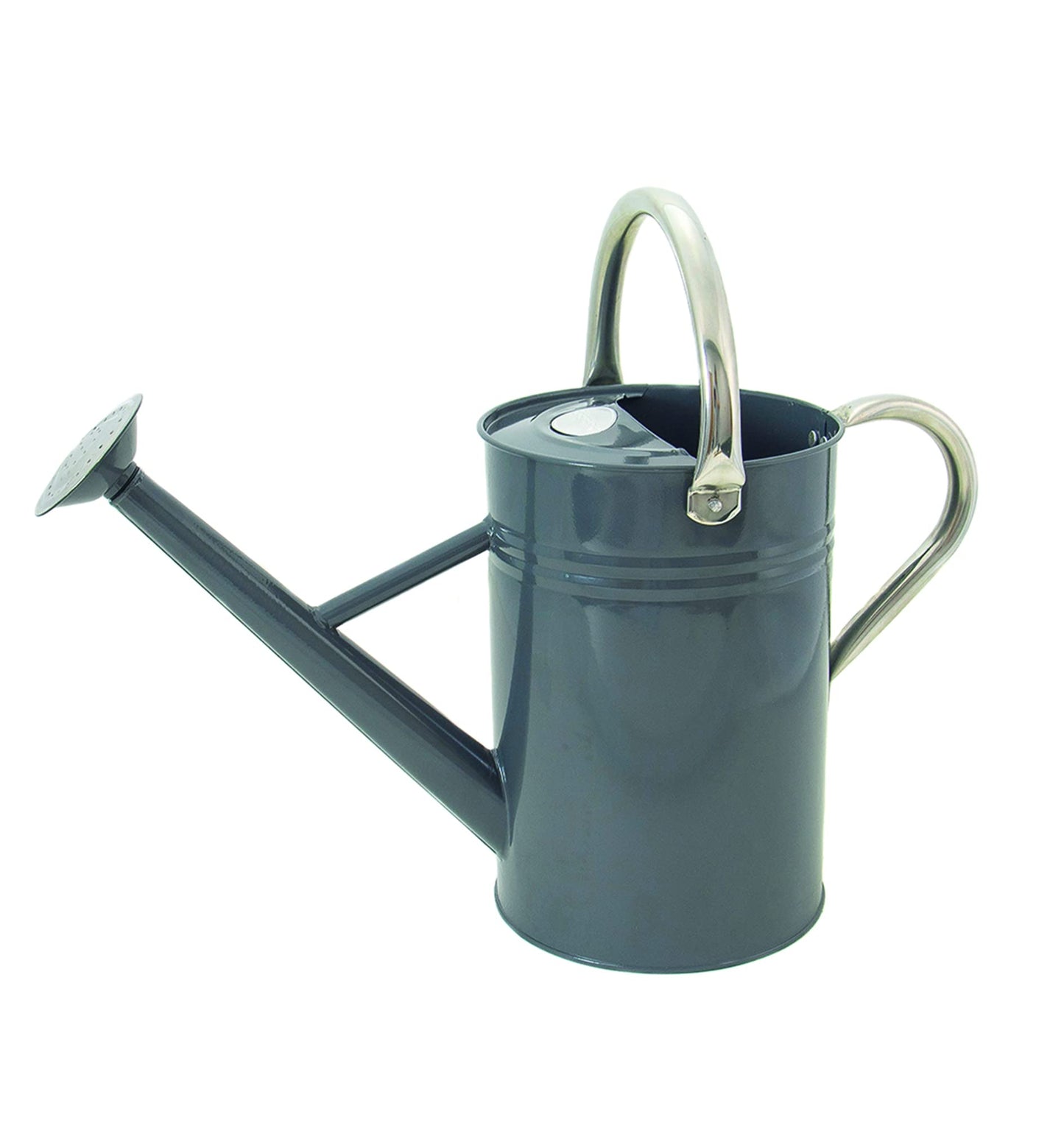 Kent & Stowe Regadera Vintage de 4,5 litros, Color Gris Piedra, Acero galvanizado para el riego Diario, Jarra de Estilo inglés clásico con 2 Asas