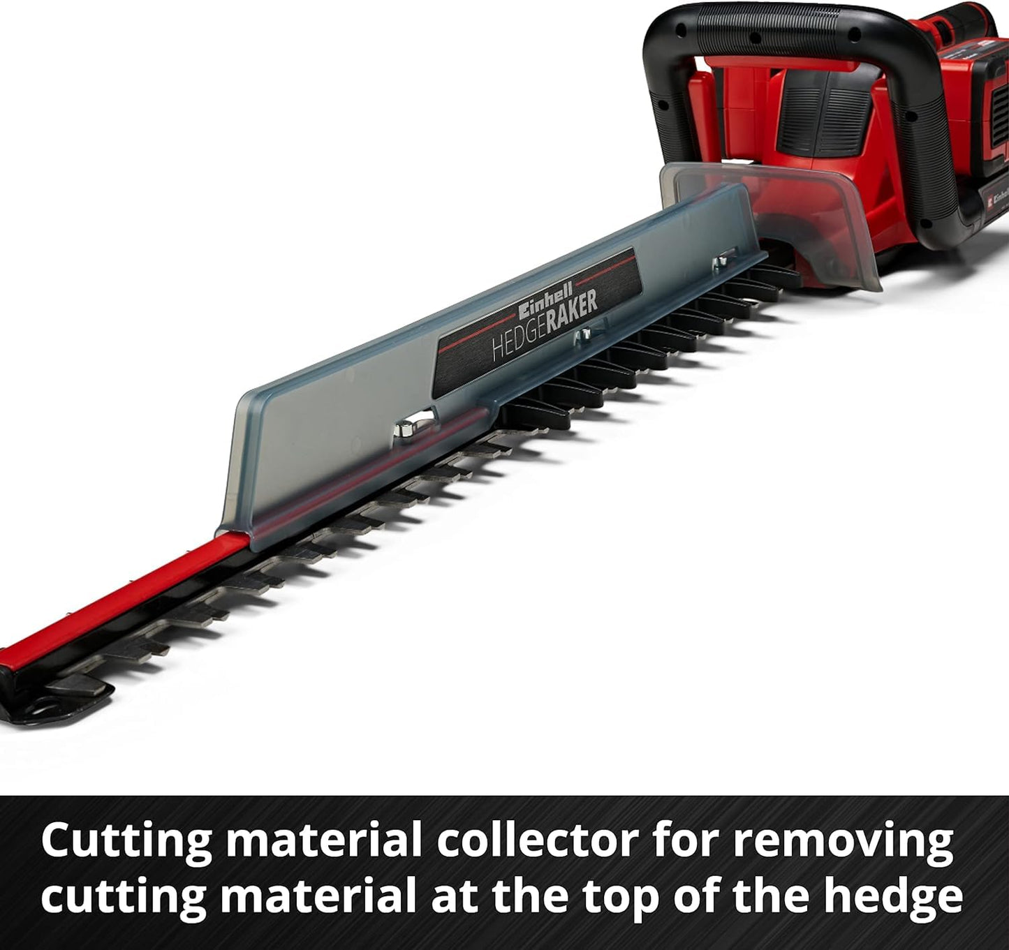 Einhell Cortasetos con batería GE-CH 36/65 Li-Solo Power X-Change (36 V, 65 cm de longitud de corte, 30 mm distancia entre dientes, mango giratorio, colector de recortes, sín batería)