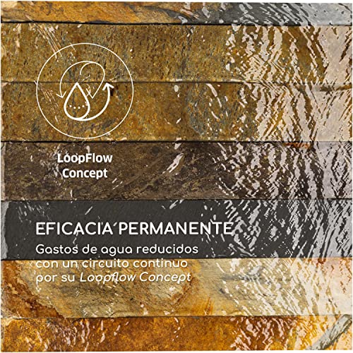 Blumfeldt Raincastle - Fuente para Patio, Circulación Continua del Agua en Circuito Cerrado, 8W, Certificado de protección IPX8, Metal zincado, estética ladrillo, Interior y Exterior, Gris