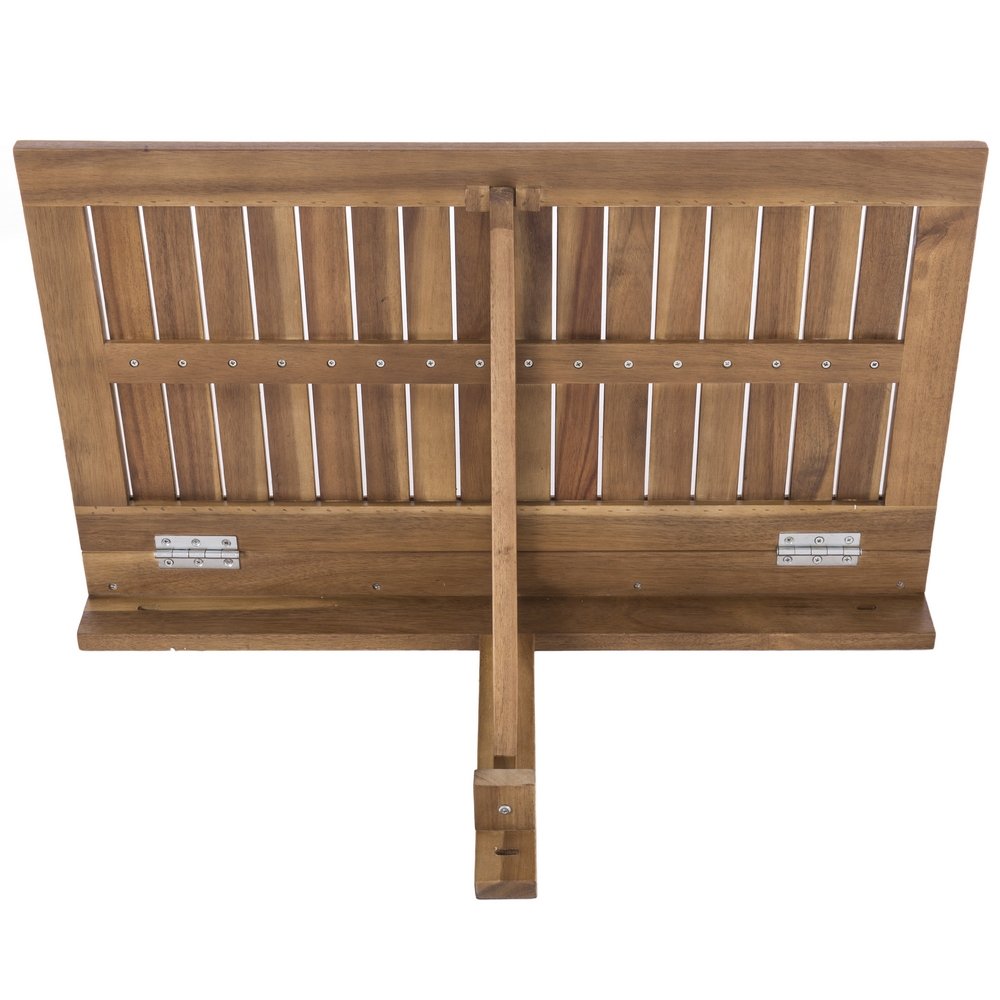 LOLAhome Mesa de Pared Plegable Abatible de 45x47x80 cm | Madera Acacia Maciza Natural Marrón | para Interior o Exterior Balcón, Terraza o Jardín - Colección Nina