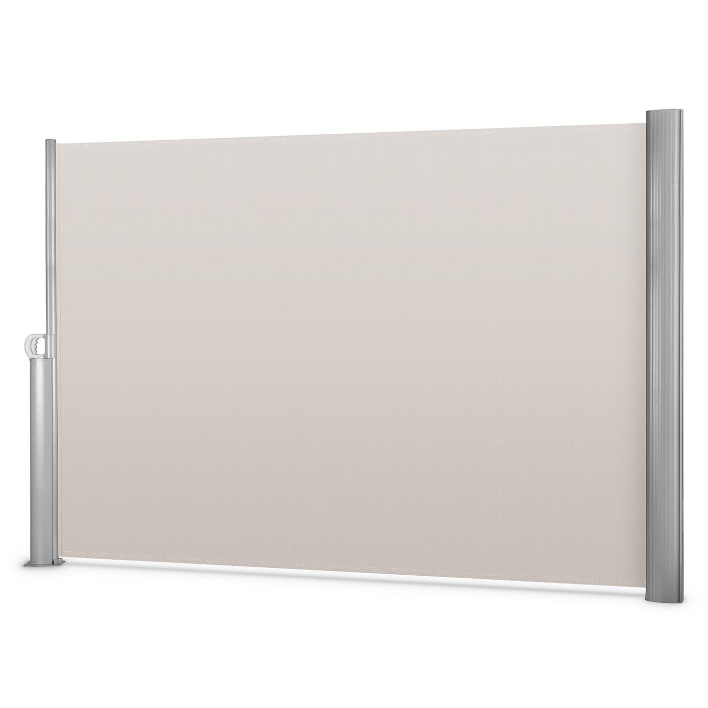 blumfeldt Bari 320 Cortavientos Jardin toldo Lateral terraza Enrollable (Superficie Lona 300x200cm, Mecanismo Muelle desplegable, Incluye Material de Montaje, Sombra Cuadro Aluminio, Tela Beis Crema)