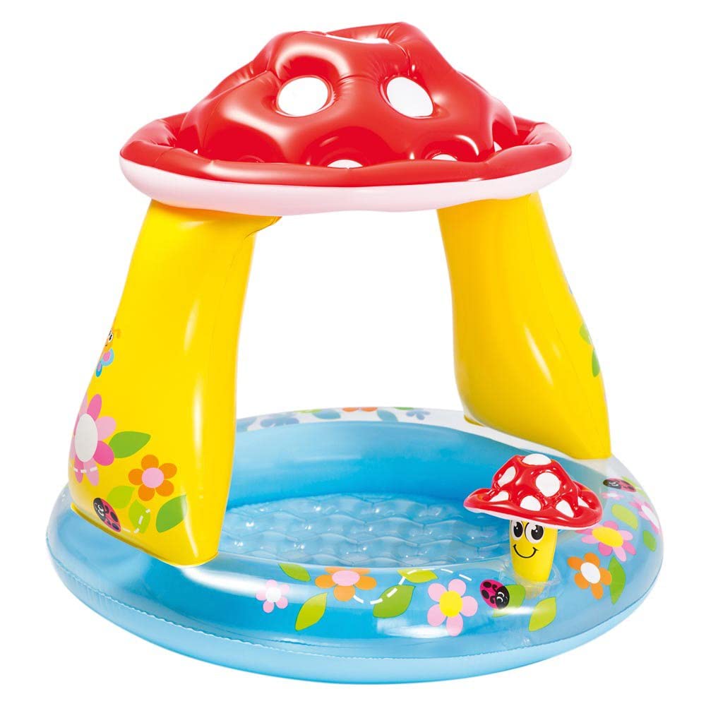 Intex 57114 - Piscina Bebé con Parasol, Multicolor, 102 x 102 x 89 cm