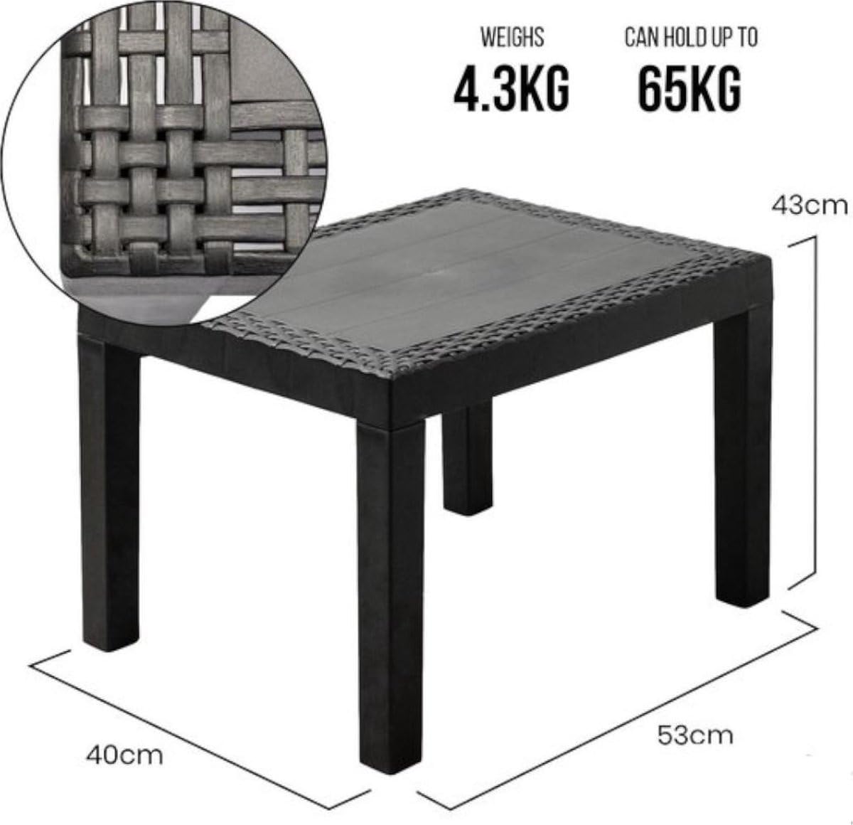 Ipae-Progarden SpA Set. 3 PZAS.Sillon Y Mesa Gris