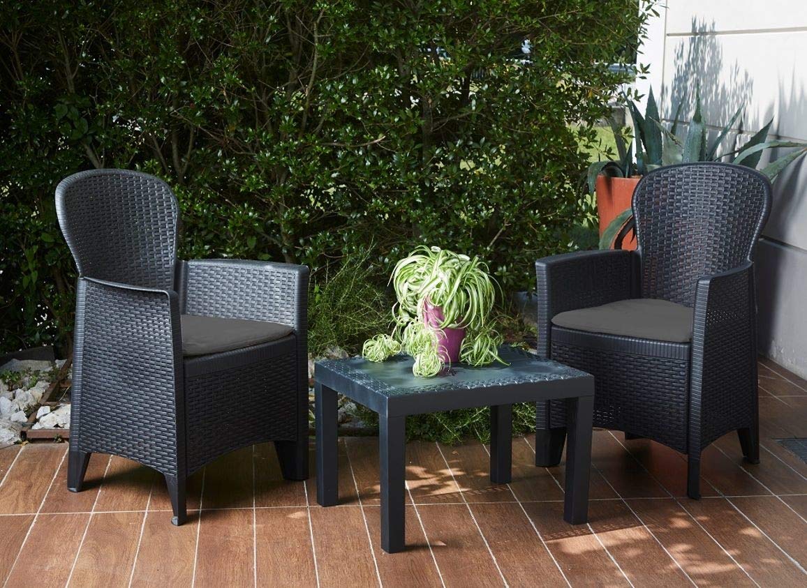 Ipae-Progarden SpA Set. 3 PZAS.Sillon Y Mesa Gris